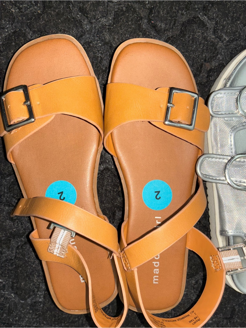 2 pairs: Madden Girl & Steve Madden Buckle Sandals